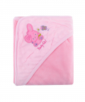 Cute Bunny Pink Hooded Bubble Blanket