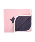 Zebra Grey and Pink Big Baby Muslin Blanket