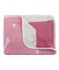 Winter Wonderland Pink Embossed Baby Large Muslin Blanket