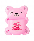 Baby Moo Blushing Bear Pink Toothbrush Holder