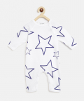 Organic Cotton Baby Romper Blue Star