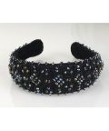 Black Star Velvet Beads Hairband