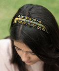 Handmade Elaborate Gold Leaf Hairband