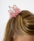 Diamante Crown On Tulle Ball With Pearl