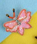 Sequin and Crystal Butterfly Hairclip 
