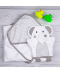 Elephant Grey Hooded Towel