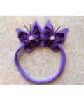 Felt Butterfly Soft Hairband - Purple