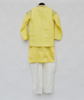Yellow Silk Nehru Jacket Set