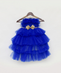 Blue Shimmer Net Gown