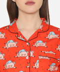 Oink Doink Printed Night Suit