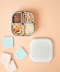 Miniware Grow Bento with 2 silipods Lunch Box-Key Lime/Grey