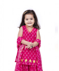 Pink Bandhani Sharara Set