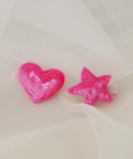 Heart-Star Clip,Light Pink