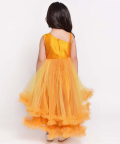 Flower Embelished Fit And Flare Gown-Yellow