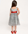 Light Grey Dress With Red Bow And Hair Band