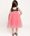 Jelly Jones Flower Embelished Net Partywear Dress-Pink