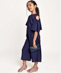 Jelly Jones Culotte With Cold Shoulder Top-Navy