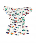 Baby Moo Speed Racer Multicolour Reusable Diaper