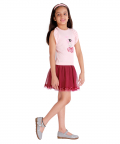 Ballerina Sequin Top Part Jersey With Tulle Skirt