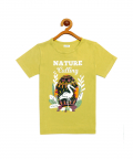 Green Half Sleeves Organic Nature Cotton T-Shirt