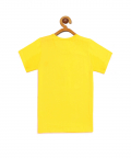 Yellow Half Sleeves Dinosaurus Print Cotton T-Shirt