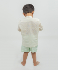 Linen Shorts With Cotton Dobby Shirt 