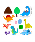 3 In 1 Open Ended Free Play Toys - Dinosaur World