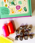 Handmade Block Print Wooden Stamps - The Lil Girls Stamping Kit