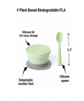 Miniware First Bite Suction Bowl With Spoon Feeding Set  Key Lime/ Key Lime