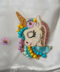 Hand Embroidered Unicorn Short Dress
