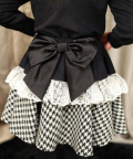 Black Houndstooth Skirt Set