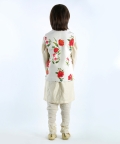 Ivory Floral Printed Bundi Jacket