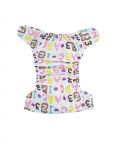 Alphabets & Numbers Pink Adjustable & Washable Diaper