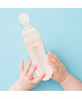 Baby Moo White 90 Ml Squeeze Bottle Feeder With Dispensing Spoon