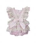 The Lacy Cotton Frill Romper (Pink)