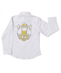 White Shirt With Bumblebee Embroidery