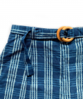Sunny Palm Tie-Up Top & Pool Shorts With Matching Belt