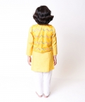 Mustard Embellished Jacket Kurta Set