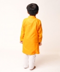Orange Gota Kurta with White Pyjama 