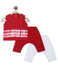 Tiber Taber Baby Boy Set Tie Dye Stripe-Red