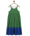 Tiber Taber Girls Maxi Dress Tie Dye Ombre-Green