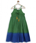 Tiber Taber Girls Maxi Dress Tie Dye Ombre-Green