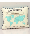 Personalised My World Pillow (Blue)