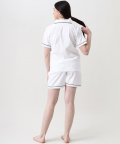 Personalised Classic White Solid Shorts Set For Women
