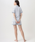 Personalised Jade Blockprint (Indigo) Shorts Set For Women
