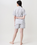 Personalised Jade Blockprint (Grey) Shorts Set For Women