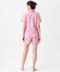 Personalised Lily Blockprint (Watermelon Pink) Shorts Set For Women