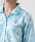 Personalised Organic Llama Love Pajama Set For Women