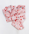 Personalised Flannel Christmas Unicorn Pajama Set For Women