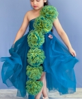 Marine Gown In Teal & Fresh Combination